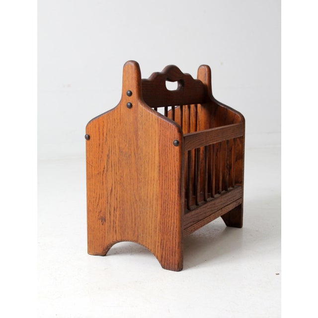 Vintage Wooden Magazine Rack For Sale - Image 11 of 11