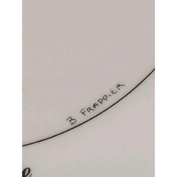 1989 Apilco Marquis De Lafayette Bernadette Frappier Saucer Plate White France For Sale In San Diego - Image 6 of 10