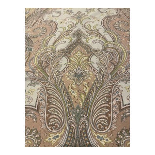 Brunchwig & Fils Balvenie Paisley Fabric in Aqua & Taupe - 6+ Yards For Sale
