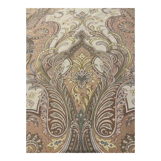Brunchwig & Fils Balvenie Paisley Fabric in Aqua & Taupe - 6+ Yards For Sale