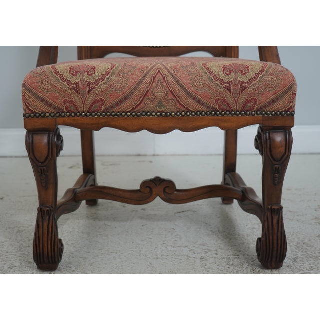 Set of 8 Henredon Continental Style Upholstered Dining Room Chairs For Sale - Image 10 of 18