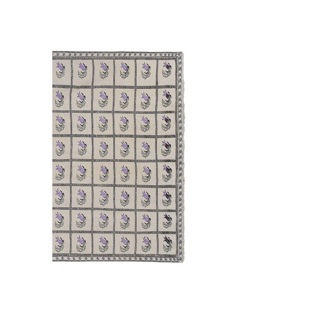 1960s Vintage Aubusson Floral Turkish Kilim Rug 5'7'' X 8'2'' For Sale - Image 5 of 11