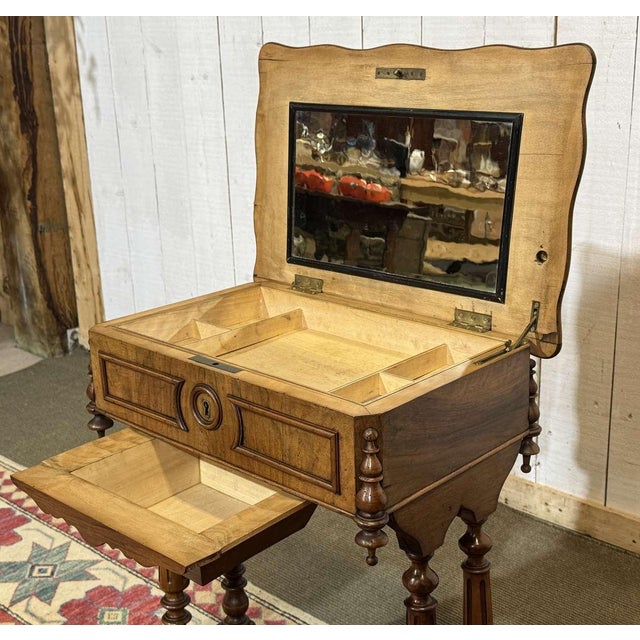 Wood 19th Century Walnut Dressing Table For Sale - Image 7 of 18