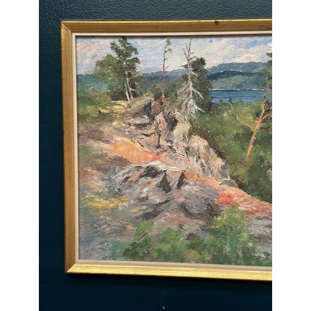 Sonia Yander, Landscape, 1983, Oil Painting on Canvas, Framed For Sale - Image 8 of 18
