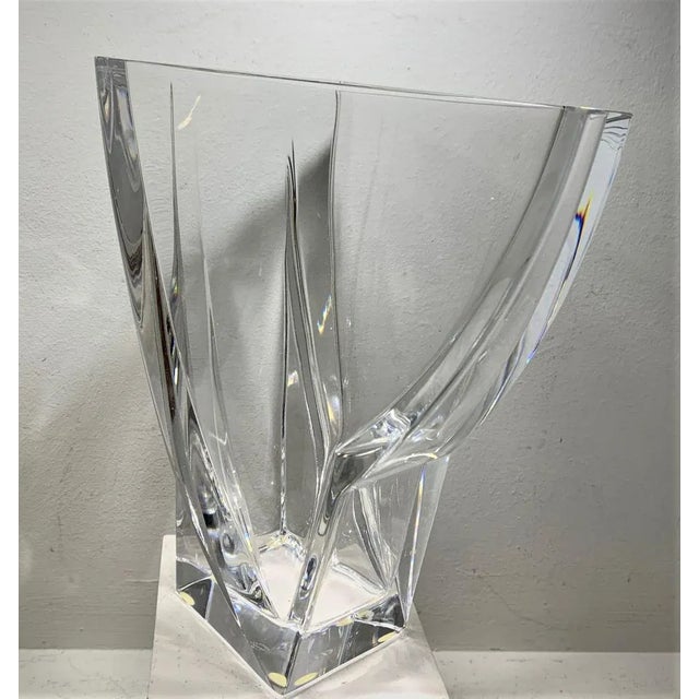 Crystal vase carved with Cristal Sevres stamp on the base. This piece has an attribution mark, I am sure that it is...