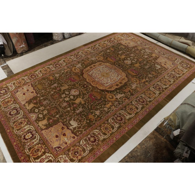 Originating from India circa 1880-1890, this 10x17 antique Amritsar rug is among the most rare additions to our...