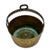 Unusual Mid 1800s Antique Heavy Brass & Hand Wrought Iron Fireplace Hearth Hanging Cooking Pot For Sale - Image 9 of 18