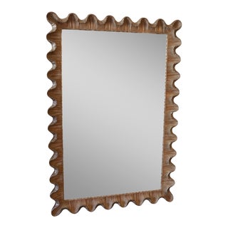 Friedman Brothers Venetian Scalloped Edge Mirror For Sale