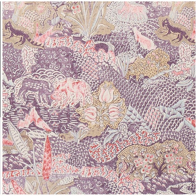 Boho Chic Schumacher Amaltas Wallpaper Panels in Pink and Purple - 2 Piece Set For Sale - Image 3 of 4