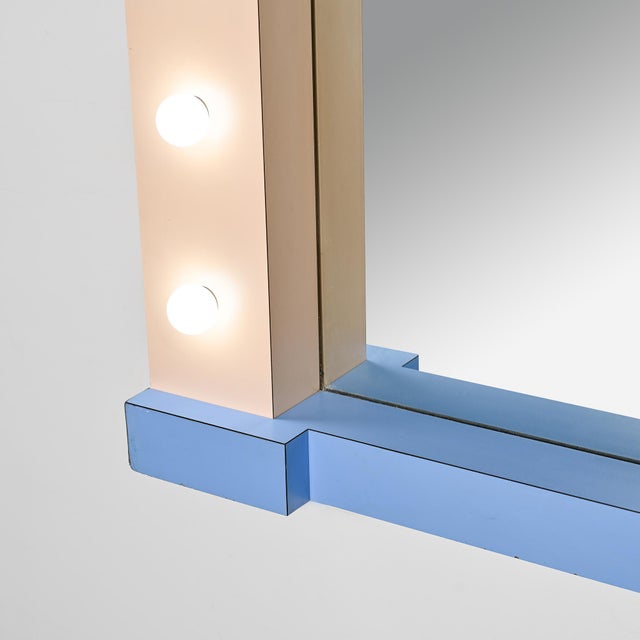Postmodern Wall-Mounted Polychrom Mirror, France, 1980 For Sale - Image 3 of 13