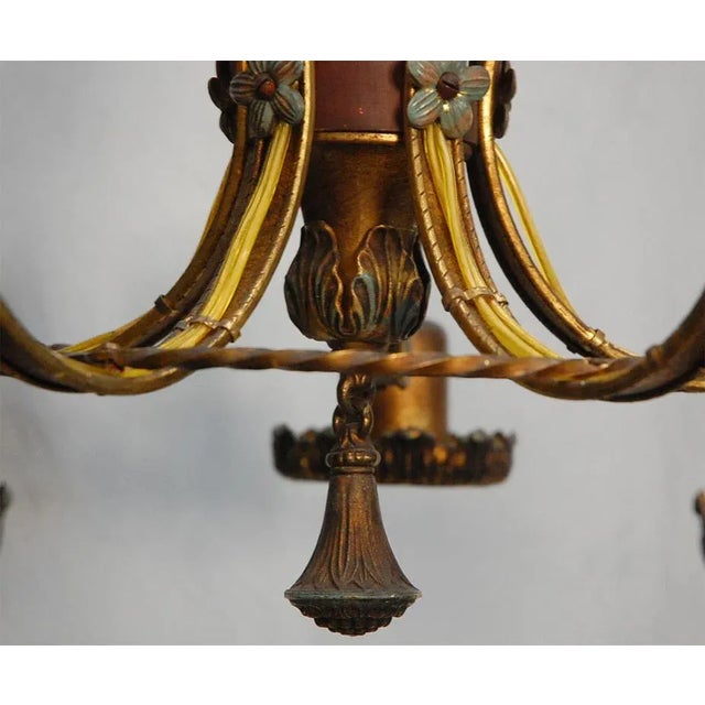 American Bronze Light Fixtures - A Pair For Sale - Image 4 of 10