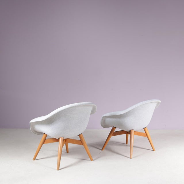 Wood Easy Chairs by Frantisek Jirak Tjech, 1950s, Set of 2 For Sale - Image 7 of 10