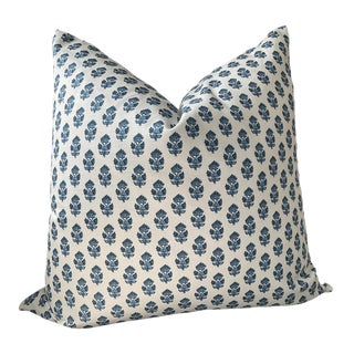 Anna French for Thibaut “Julian” in Blue Down-Filled 24" Pillow - Single For Sale