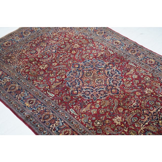 Antique Persian Isfahan Rug 4'4'' X 7'2'' For Sale - Image 4 of 8