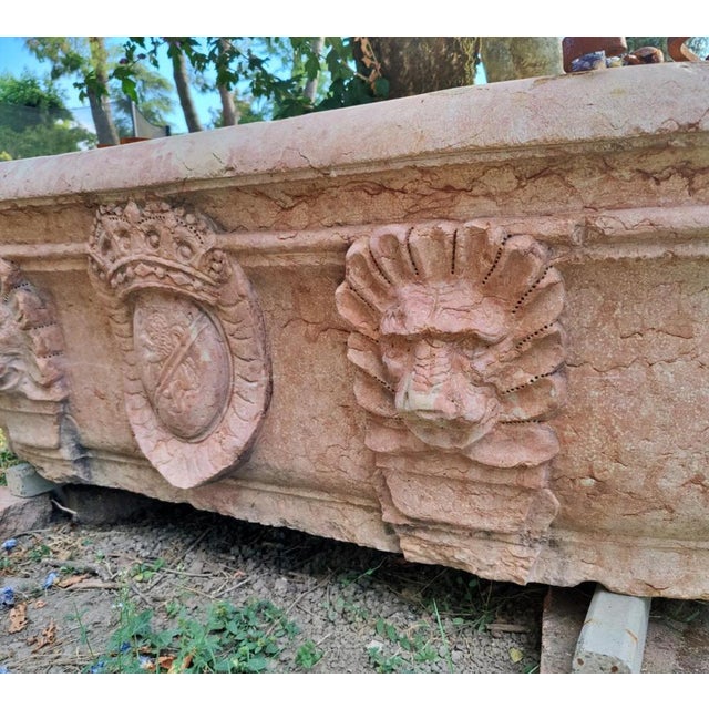 Stone Red Verona Marble Bathtub, 19th Century For Sale - Image 7 of 8