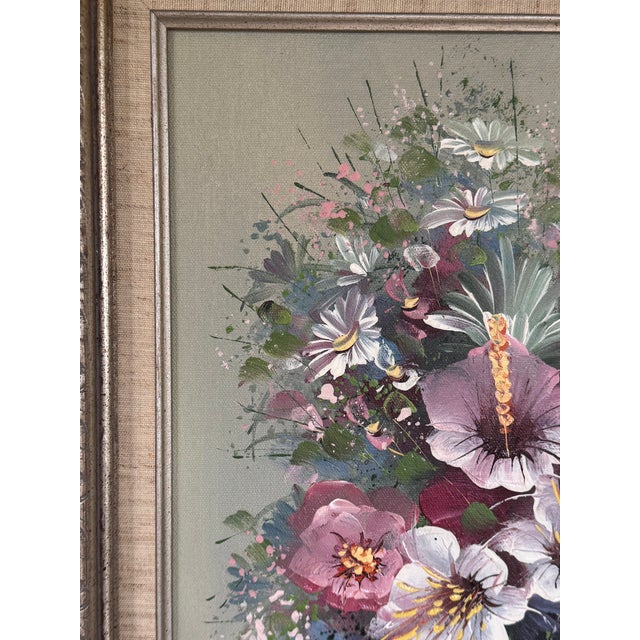 1980’s Decorative Arts Studio Framed Oil Painting For Sale In Seattle - Image 6 of 12