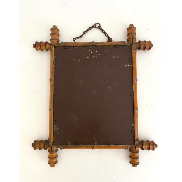 Early 20th Century 1930s French Faux Bamboo Mirror For Sale - Image 5 of 6