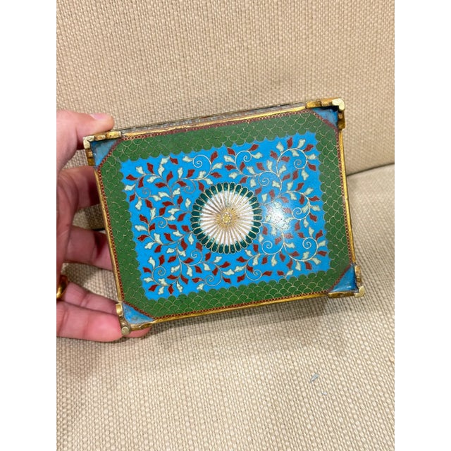 Japanese Japanese Cloisonne Enamel Dragon Trinket Box Attributed to Inaba, Meiji For Sale - Image 3 of 11