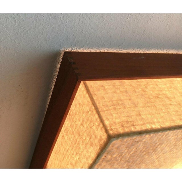 Beige Mid-Century Minimalist Cocoon Teak Ceiling Lamp, 1960s For Sale - Image 8 of 18