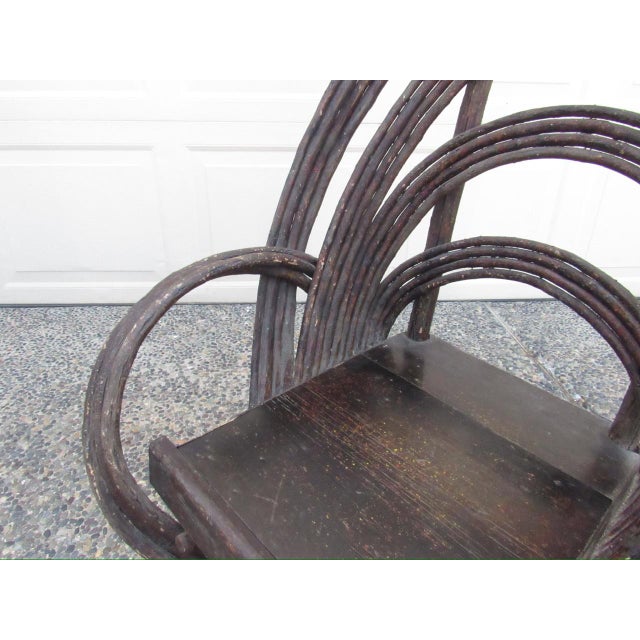 Antique Folk Art Bentwood Twig Chair For Sale - Image 9 of 18