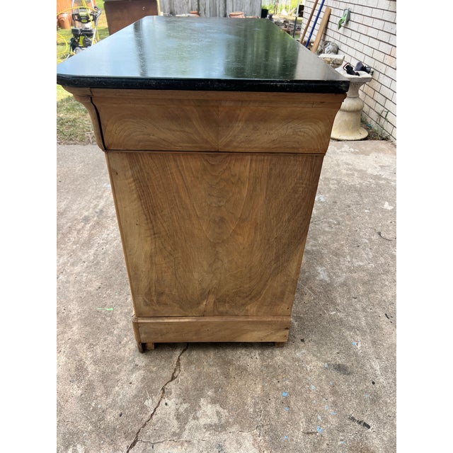 Wood French 19th Century Louis Philippe Marble Top Bleached Commode For Sale - Image 7 of 12