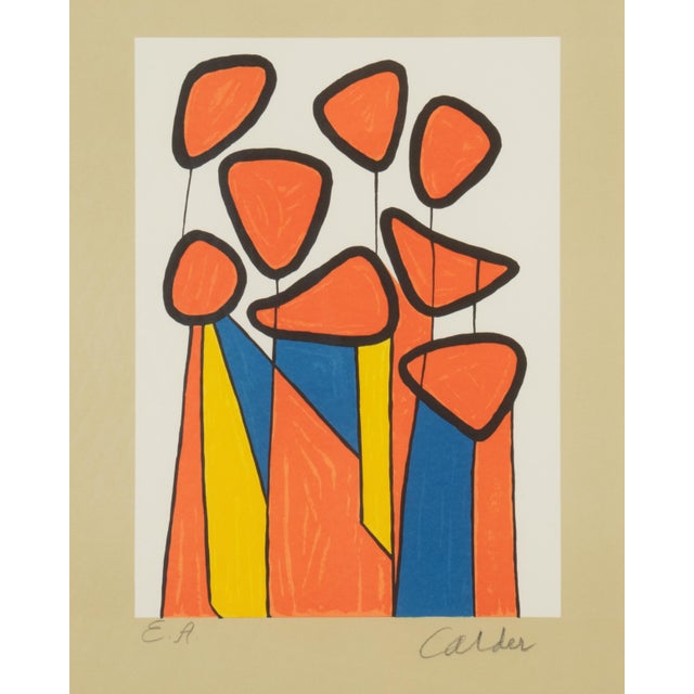 Mid-Century Modern Alexander Calder "Squash Blossoms" Signed Lithograph Artist Proof 1970s For Sale - Image 3 of 6