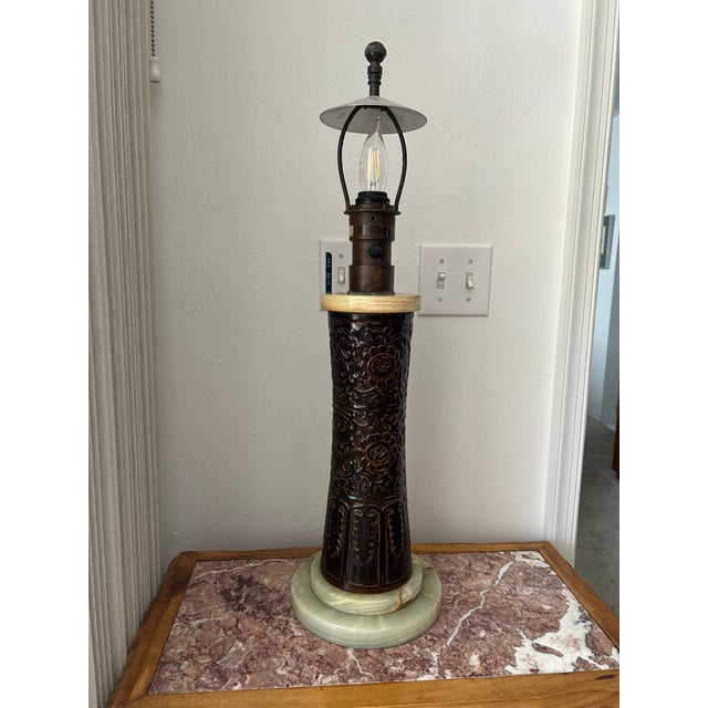 1980s Vintage Frederick Cooper Table Lamp For Sale - Image 5 of 7