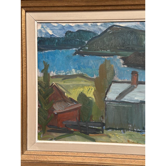 Harald Öman, Dockstafjärden, 1950s, Oil on Panel, Framed For Sale - Image 10 of 18