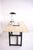 Metal and Travertine Table, 1980s For Sale - Image 4 of 7
