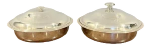 Victorian Silver Plated Entree Dishes, 1880s, Set of 2