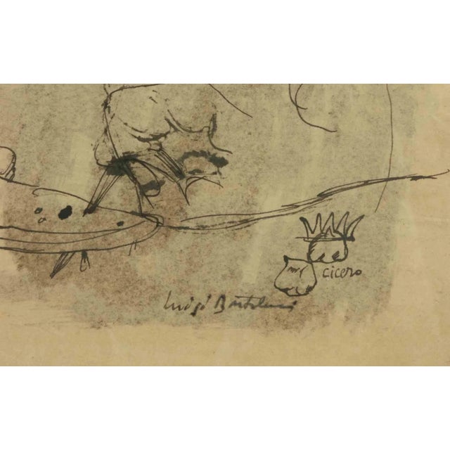 Luigi Bartolini, Sketches, Original China Ink Drawing, 1930 For Sale - Image 4 of 6