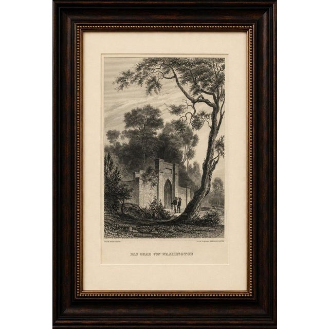 Washington's Tomb at Mount Vernon – Antique Americana Engraving, c.1850 This original nineteenth-century steel engraving,...