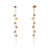 Metal Rainbow Cascade Multicolor Gemstone Drop Earrings by VRJewels in 14k Solid Gold- A Pair For Sale - Image 7 of 16
