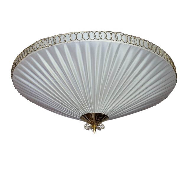 Large Mid-Century Finnish Model K5-27 Flush Mount by Paavo Tynell for Idman, 1950s For Sale - Image 15 of 16