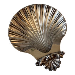 Footed Silver Plated Shell Dish - Reproduction of Design Sheffield England For Sale