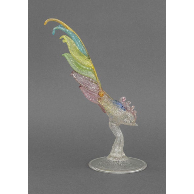 Late 20th Century Murano Art Glass Pheasant Sculpture For Sale - Image 5 of 9