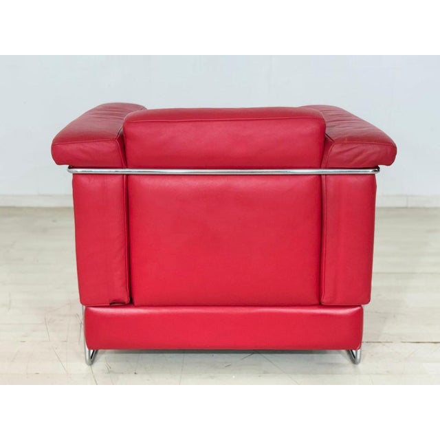 Carat Club Chair in Red Leather from Züco For Sale - Image 10 of 13