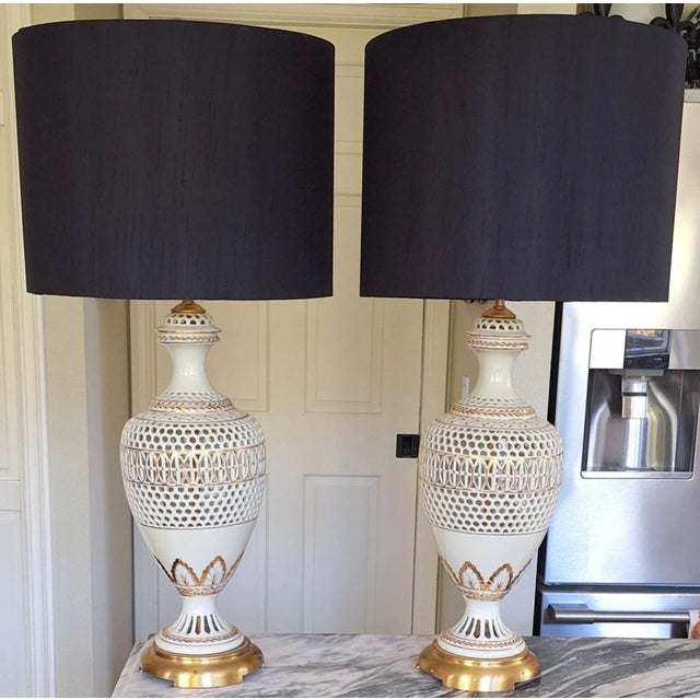 Lenox Vintage Lenox Style Lamps - A Pair For Sale - Image 4 of 12