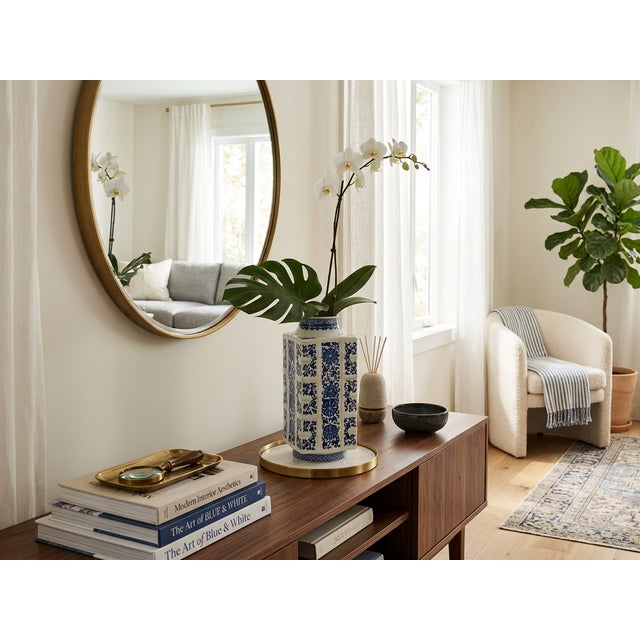 Vintage Chinese Blue White Floral Sequence Porcelain Vase For Sale In San Francisco - Image 6 of 10