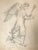 Antique drawing of an Angel signed with initials lower left "O. M." and dated May 14, 1885. On the reverse side is a...