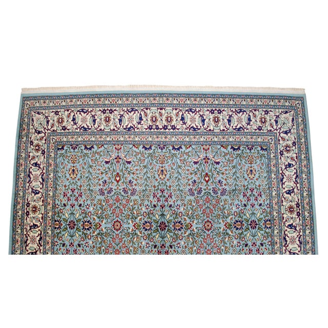1980s Vintage Hand Knotted Turkish Rug Hereke Carpet - 7′1″ × 9′6″ For Sale - Image 10 of 18