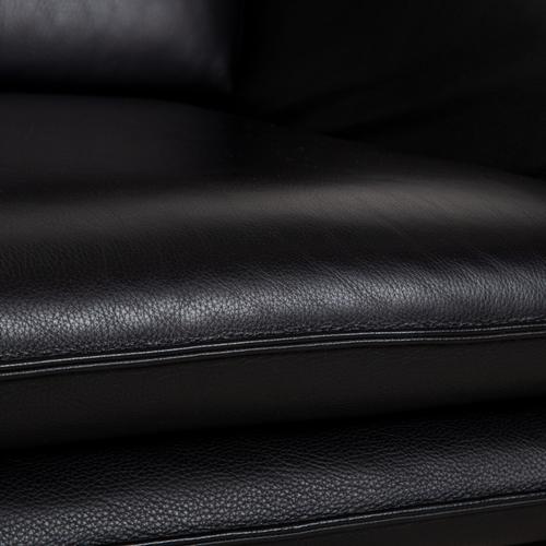 Modern Black Leather Atlanta Armchair from Lauuser For Sale - Image 3 of 9