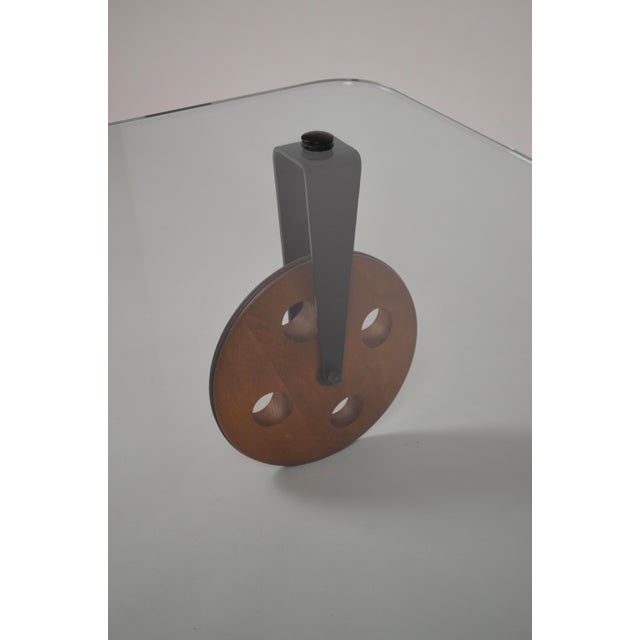 Vintage Industrial Coffee Table on Casters in Wood by Gae Aulenti for Fontana Arte, 1980s For Sale - Image 12 of 16