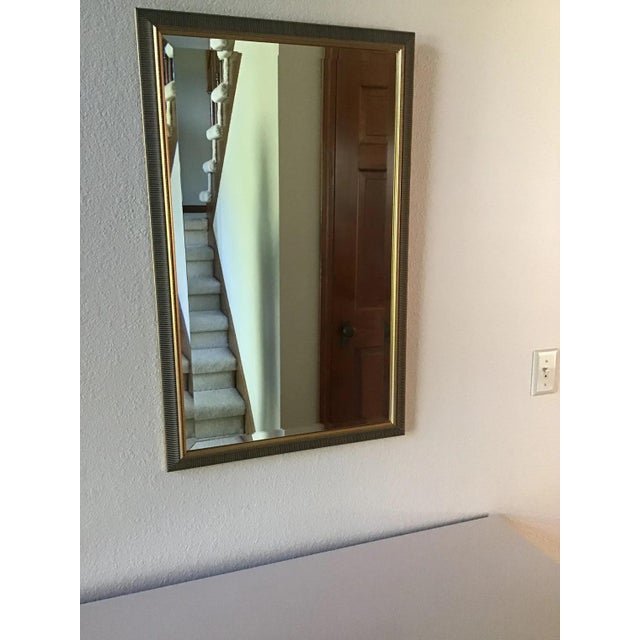 Wood Vintage Beveled Hall Wall Mirror For Sale - Image 7 of 11