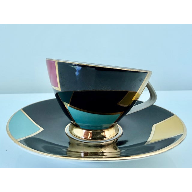 Black Avant-Garde Espresso Coffee Set From 60's for 6 People For Sale - Image 8 of 12