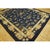 Textile 1920s Navy Blue Floral Shou Deco Antique Chinese Peking Knotted Rug 8'2" X 9'10" For Sale - Image 7 of 9