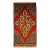 Vintage Turkish Tribal Prayer Rug, Handwoven Wool Pile, Red Medallion, 2' x 3' For Sale
