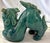 Vintage Turquoise Glazed Ceramic Yang Foo Dog For Sale - Image 10 of 12