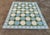 Handmade Woolen Flat Weave Swedish Pattern Sky Blue and Forest Green Area Rug - 9'x14' For Sale - Image 12 of 17