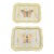 Vintage Set of 2 Georges Briard Hand-Painted Metal Trays – MCM For Sale